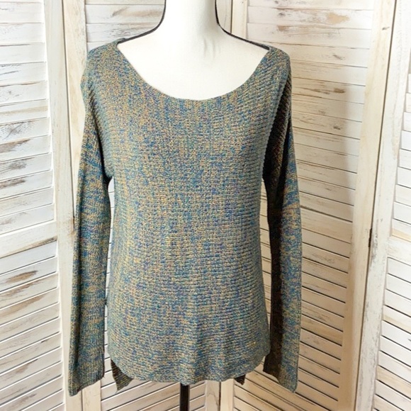 BCBGENERATION | Hi-Lo Green Blue Oversized Sweater - Picture 5 of 9